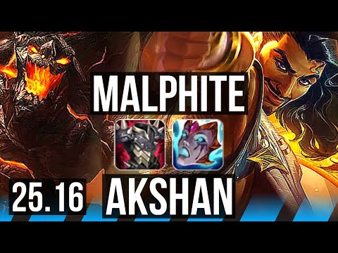 MALPHITE vs AKSHAN (MID) | 5/1/7 | KR Diamond | 25.16