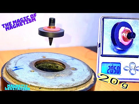 LEVITRON levitating spinning top  |  how to make a levitron from scratch | magnetic levitation.diy