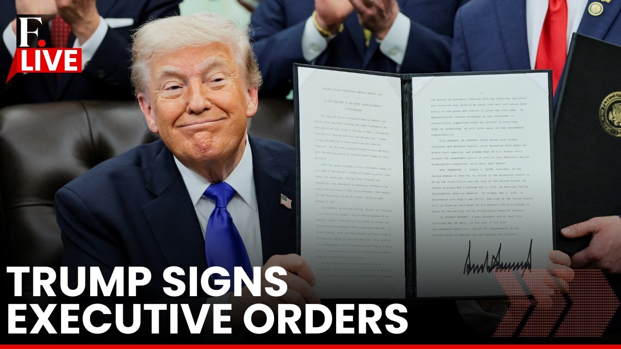WHITE HOUSE LIVE: US President Trump Signs Executive Order in Oval Office