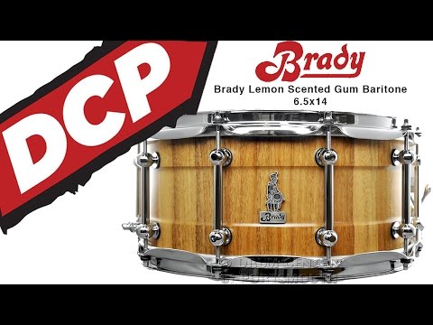 Video Demo: Brady Lemon Scented Gum Baritone Block Snare Drum 6.5x14 - Natural Satin