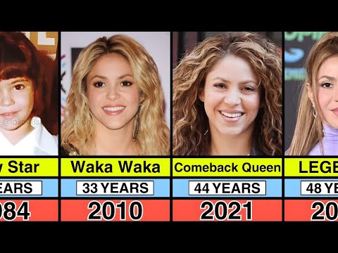 Shakira - Transformation From 1 to 48 Years Old (Update)