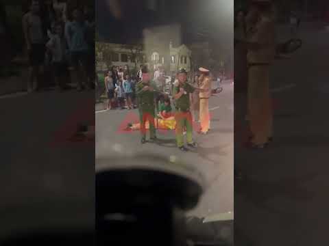 12th grade male student broke through the checkpoint and crashed his motorbike into a traffic pol...