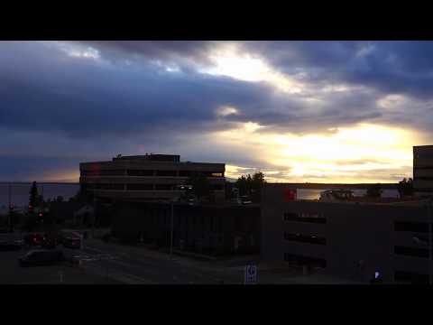 Sunset In Alaska In June