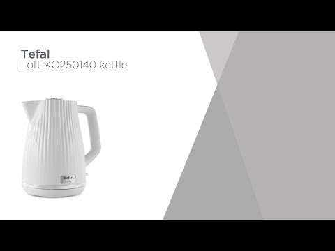 Elektrinis virdulys Tefal Loft White KO2510, 2400 W, 1.7l, baltos spalvos video