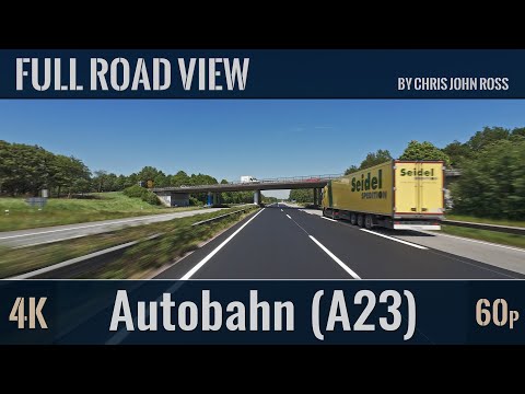 Autobahn (A23), Germany: Pinneberg-Nord - Tornesch - Elmshorn - Horst - Rastplatz Steinburg - 4K UHD
