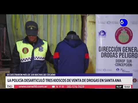 La policía desarticuló tres puntos de venta en Santa Ana