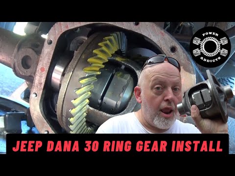 Jeep Dana 30 Ring Gear install and more pinion gear tips #poweraddictscrew #jeepwrangleryj