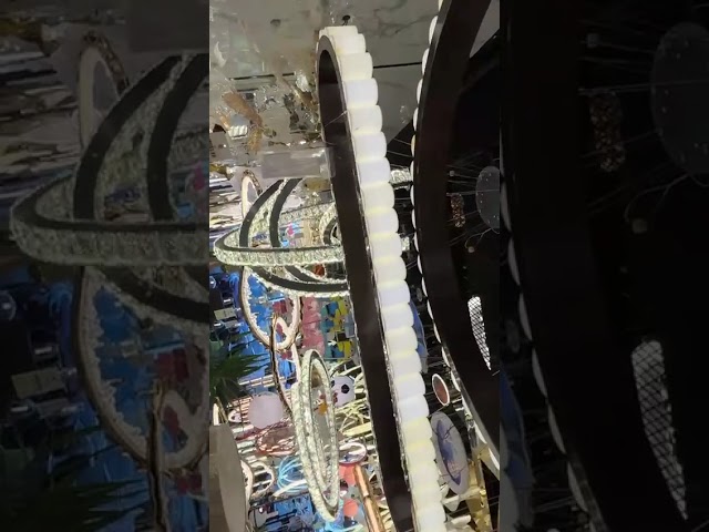 نجفة اكريليك مرخم اسود 120 سم مع ريموت تحكم