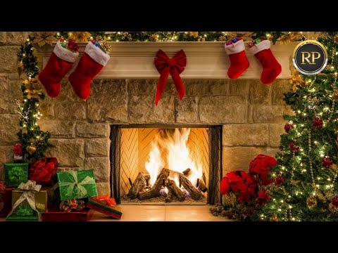 🔴 Crackling Fireplace 24/7 - Christmas Ambience, Beautiful Piano Music | Live Music Stream
