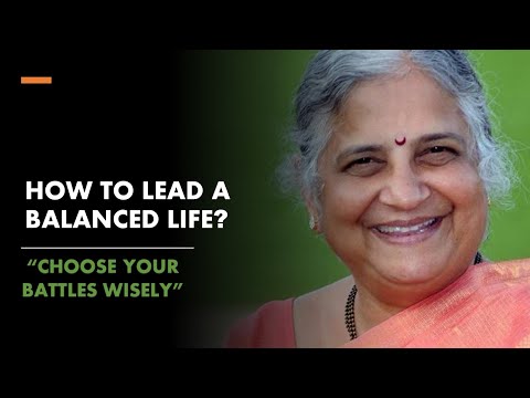 Very Inspirational talk: How to lead a balanced life. Sudha Murty.