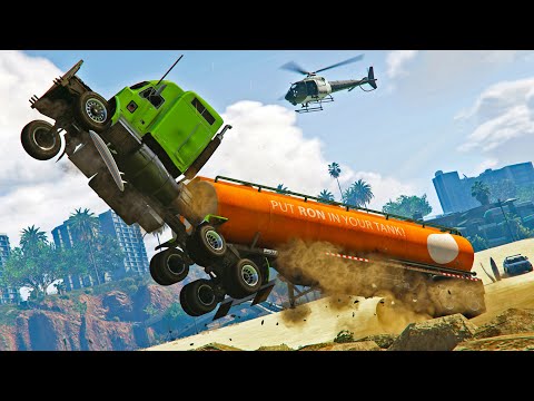 GTA 5 Truck Crashes and Explosions | Best of 2020