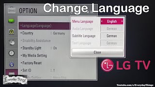 How to change language and Region LG TV (Non-Smart TV)