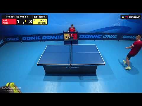 16:20 Yurii Kolos - Anton Shypilov 11.09.2023 TT Euro.Cup Ukraine Professional. TABLE 3