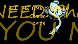 ALL THE TIME YOU NEED - Chanson