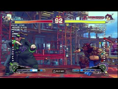 SSF4 AE Ver. 2012: VALUE__STAR [Rufus] vs. MaaO-mAAo [Hawk] - PSN Ranked Match