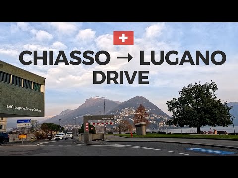 Switzerland 🇨🇭 Chiasso → Lugano | Scenic Drive 4K