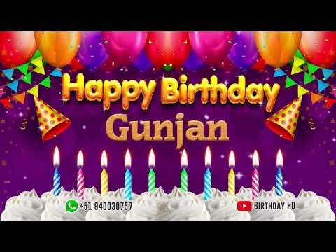 Gunjan Happy birthday To You - Happy Birthday song name Gunjan 🎁