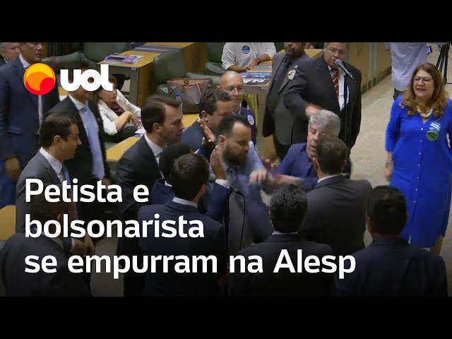 Privatização da Sabesp: sessão na Alesp tem empurrões e debate: mortadela  ou peito de peru?, Política