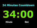34 Minutes Countdown Reverse Time 34 To 0 Minute Timer Digital Clock Alarm Stopwatch