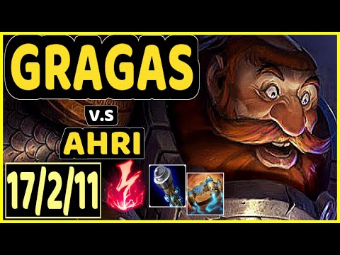 PANUNU (GRAGAS) vs AHRI - 17/2/11 KDA MID GAMEPLAY - NA Ranked DIAMOND