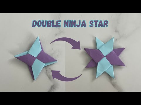 How to make a Double Ninja Star | Shuriken Origami #Origami #PaperNinjaStar #Shuriken