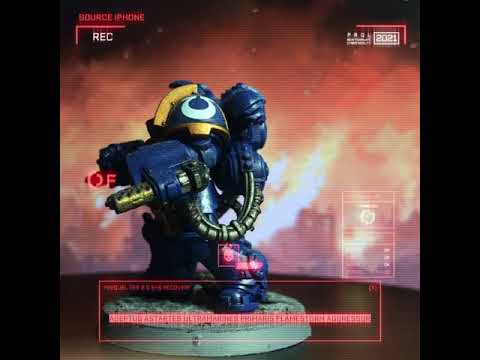 Adeptus Astartes Ultramarines Primaris Flamestorm Aggressor 2nd Company 10th Squad