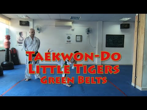 Taekwon-Do Little Tigers- green belts; Won Hyo Part 1