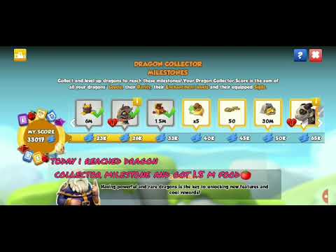 Got 1.5 million food in Dragon collector milestones.....😎