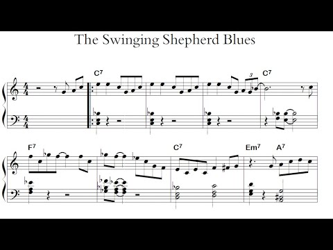 Easy (but good) blues in C - Swinging Shepherd Blues - with 'walking bass'