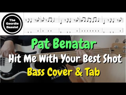 Pat Benatar - HIT ME WITH YOUR BEST SHOT - (Bass cover) + (Play along tabs)
