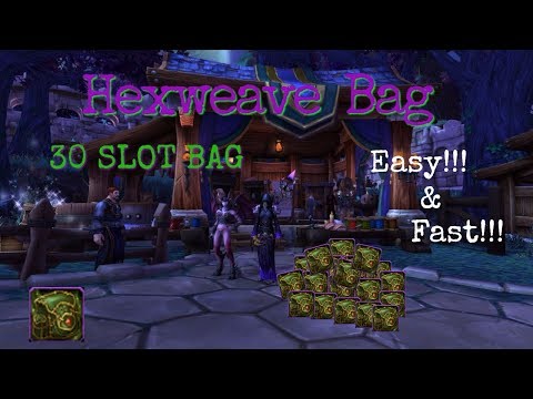 WOW Hexweave Bag Crafting (30slot) Wod Garrison