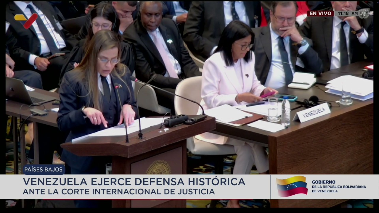 Delcy Rodríguez y Procuradora Arianny Seijo defienden en La Haya la Guayana Esequiba, 11 mayo 2026