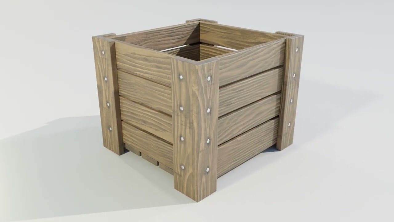 Plantador de madeira Modelo 3D