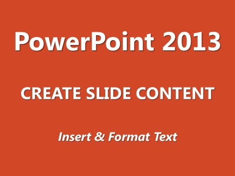 MOS Review - PowerPoint 2013 - Create Slide Content - Part 1 of 6