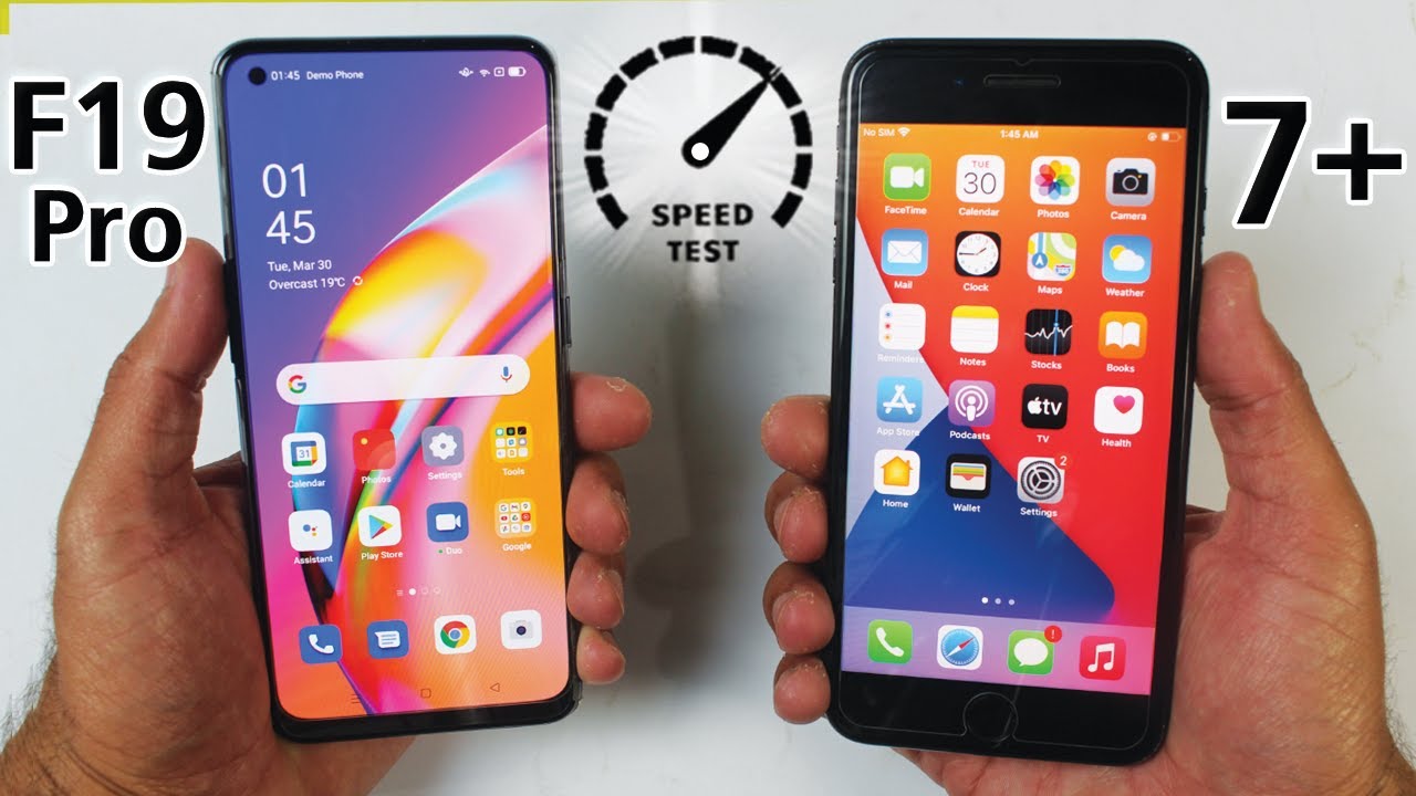 Oppo F19 Pro vs iPhone 7 Plus - Speed Test!