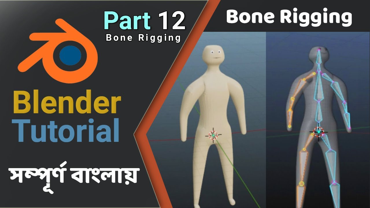Bone Rigging। Blender tutorial Basic to Advance Part 12 । Rigging ।  Blender। rig
