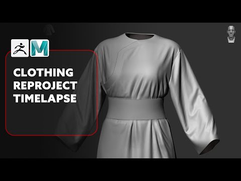 How to reproject clothing in Z brush