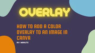 How to Add a Color Overlay to an Image in Canva