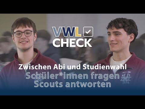 VWL oder BWL? 🤔 Auslandsstudium? 🌍 Jobs mit VWL? 💼 Schüler fragen, Mannheimer VWL-Scouts antworten!💡