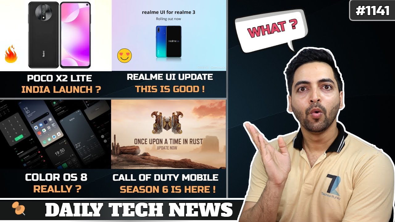 POCO X2 Lite,250MP Camera Phone,Color OS 8,Redmi 9 Launch,Realme UI Update,COD Mobile Season 6,IQOO