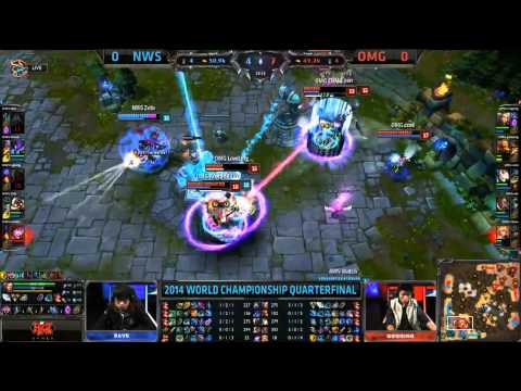 Gogoing Irelia dive on GorillA Morgana - NWS vs OMG Game 1 (S4 Worlds)