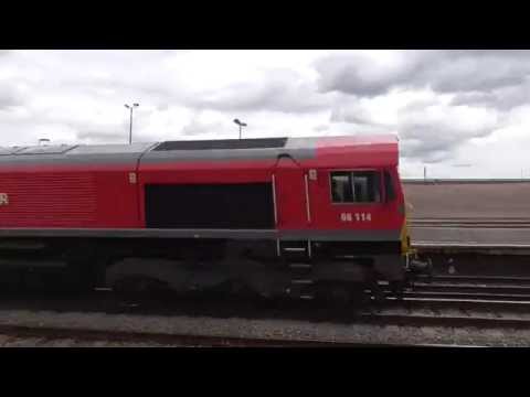 DB schenker 66114 with Morris cowley to Southampton eastern docks car train