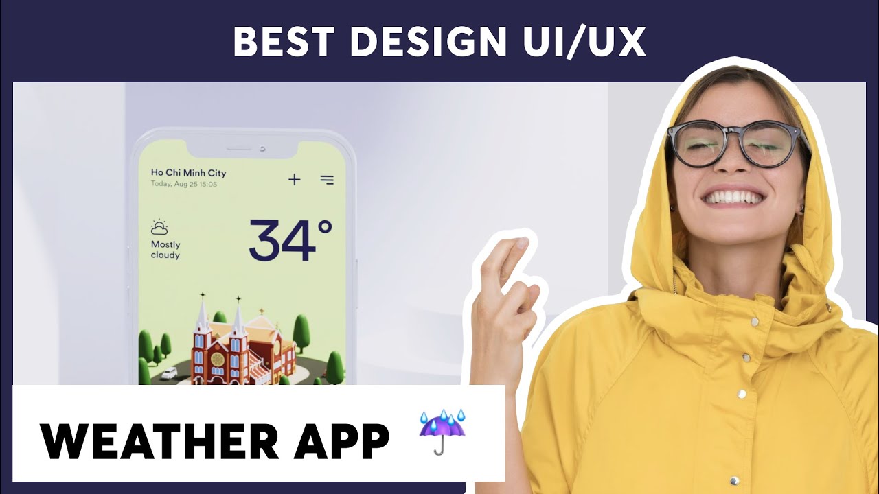 BEST WEATHER APP DESIGN! ui/ux animation inspiration for designers!!
