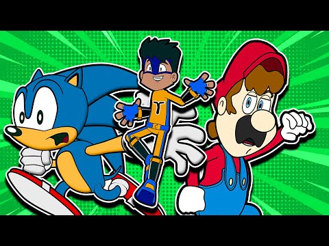 Sonic, Super Mario e Capitão Prego vs Dr Robotinik e Koopa 2 : | Desenho Animado de Super Herói BR