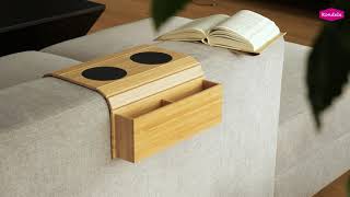 Odkladacia podložka na sedačku, prírodný bambus, VISE