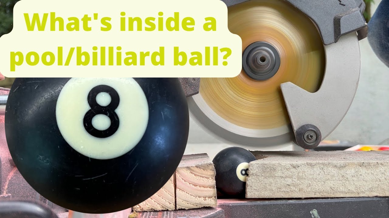 What's inside a pool/billiard ball?  We cut it in half to find out!