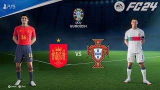 FC 24 - Portugal Vs Spain - UEFA EURO 2024 Full Match | Ft. Ronaldo | PS5™ [4K60]