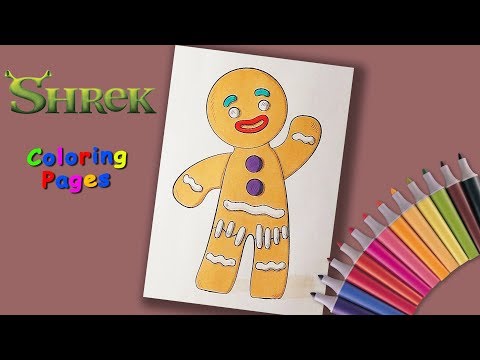 How to coloring Gingerbread Man from #Shrek. Coloring #forKids Video