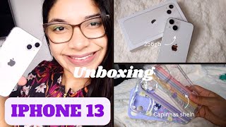 MEU PRIMEIRO IPHONE 13 256GB BRANCO ESTELAR ✨️ Unboxing, Valores + Acessórios Shein ❤️