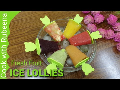 Fruit Ice Lollies | Fresh Fruit Lollies Recipe | Popsicles recipe for kids |